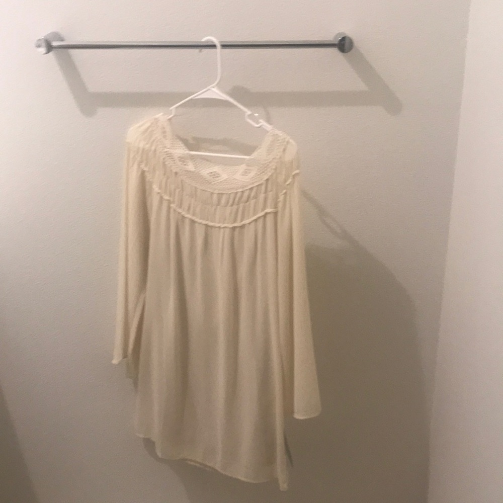 New cream colored silky dress